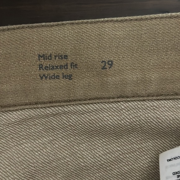 COS Tan Midrise Relaxed Fit Wide Leg Pants Size 29 - Picture 10 of 13